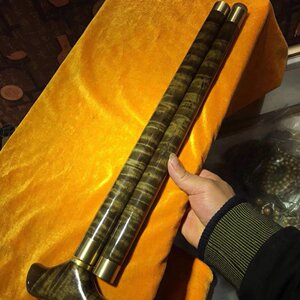 仙知古作金丝楠小叶桢楠千年阴沉木拐杖拳仗工艺品摆件礼品送礼水