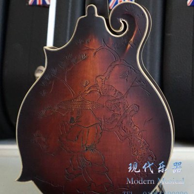 现代乐器全实木单板复古F曼陀铃演奏曼陀林初学MANDOLIN现货秒拍