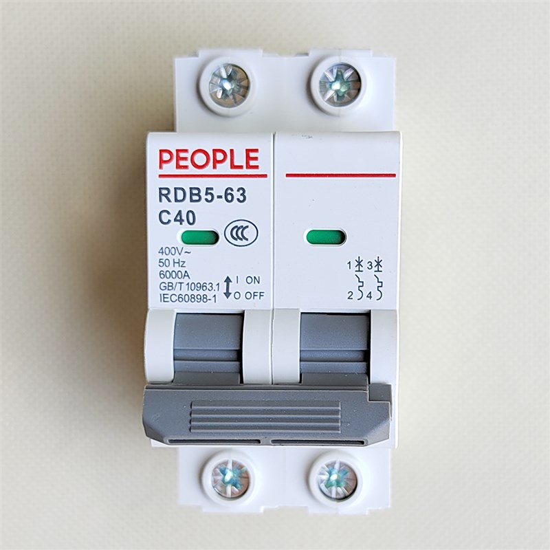 PPLE人民d电器2P 40A双进双出断路器空气开关C63两相电20总32 25