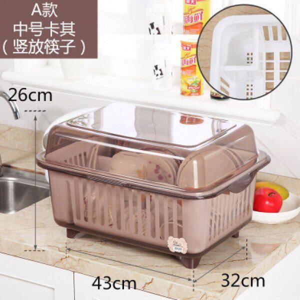 碗箱厨房碗架新型分隔家用碗筷收纳盒碗柜沥水有盖组装厨具防蟑螂