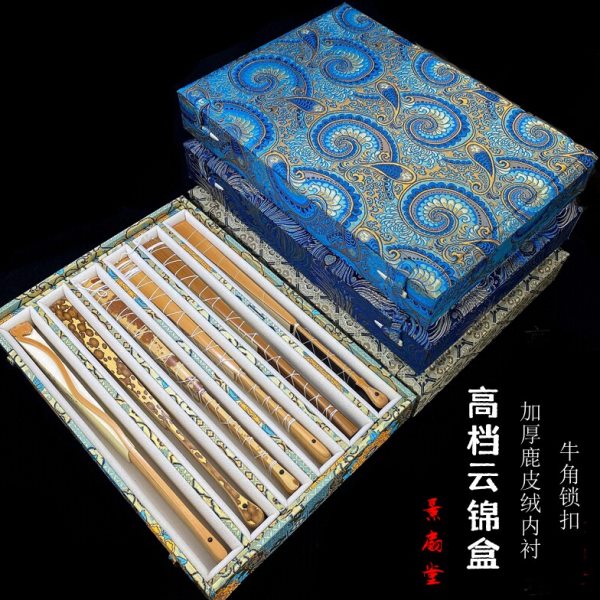 收纳礼盒9/9.5寸多把装宋锦定制高端折扇扇盒古风文玩扇子收藏