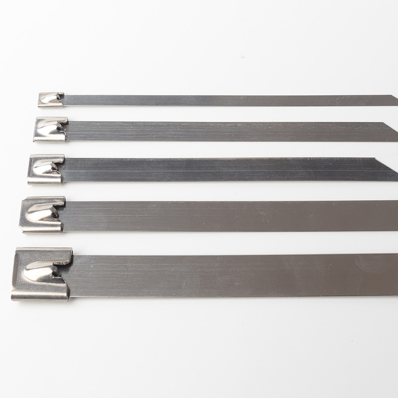 316材质不锈钢扎带7p.9*300自锁式扎带电缆桥架固定金属扎丝标牌