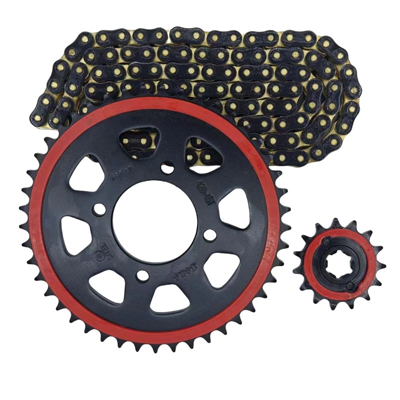 适用天剑Y125天戟rM125静音链盘牙盘套链三件套油封链条