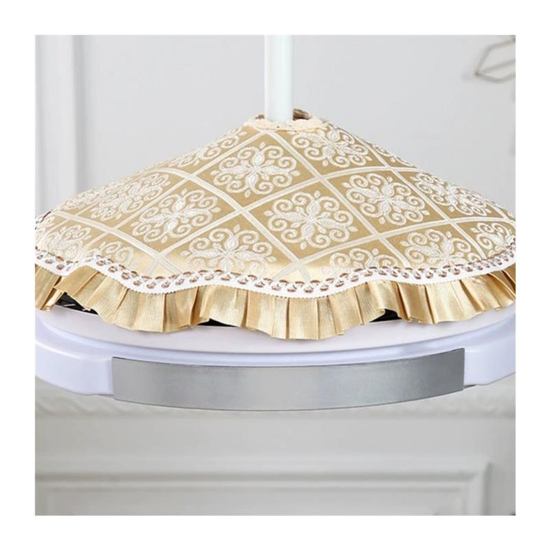 隐形风扇灯吊扇灯防尘罩圆形带z风扇灯罩一体盖巾带风扇灯扇布艺