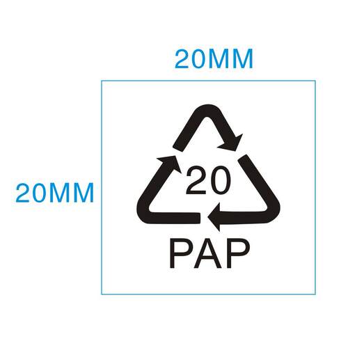 出口包装纸箱用PAP20环保标贴 paper循环标签2*2CM(1400个/30元)