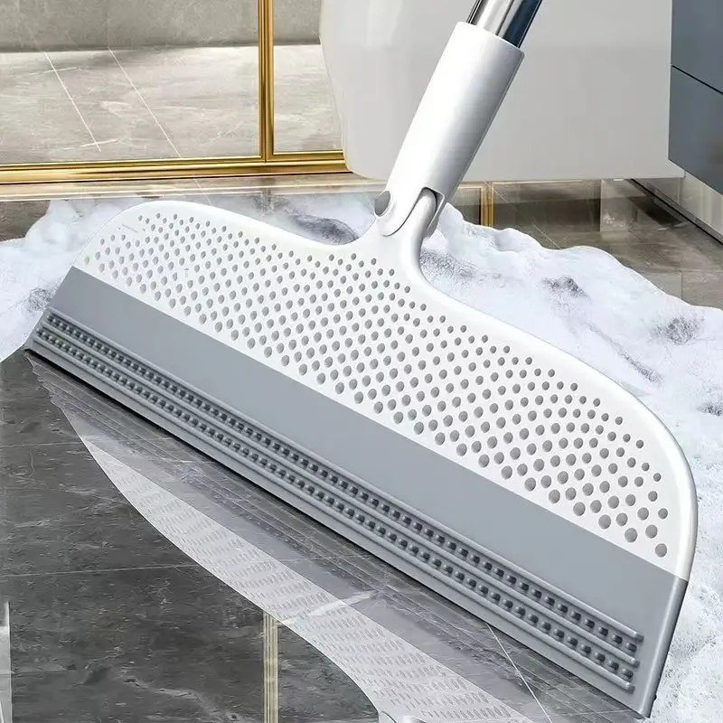 魔术扫把硅胶头刮水拖o地两用扫地扫发神器家用卫生间无毛扫帚管