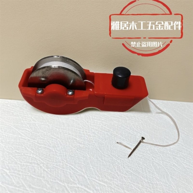 新型防摔墨斗离心滑轮木v工专用手动墨斗木功划线器装修工具