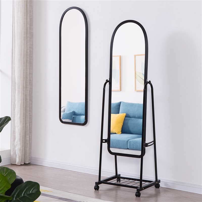 试衣镜移动落地壁挂仪容镜穿衣镜化妆镜I浴室支架置地现代全身镜