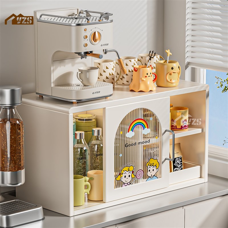 轻奢杯子置物架杯架餐r柜水杯茶杯茶具咖啡杯家用桌面收纳柜