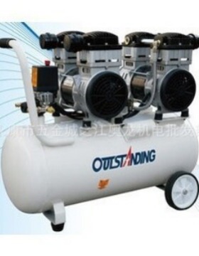 双缸1100X2-60L 静音无油空压机 100%全铜芯 2.2KW无油空气压缩机