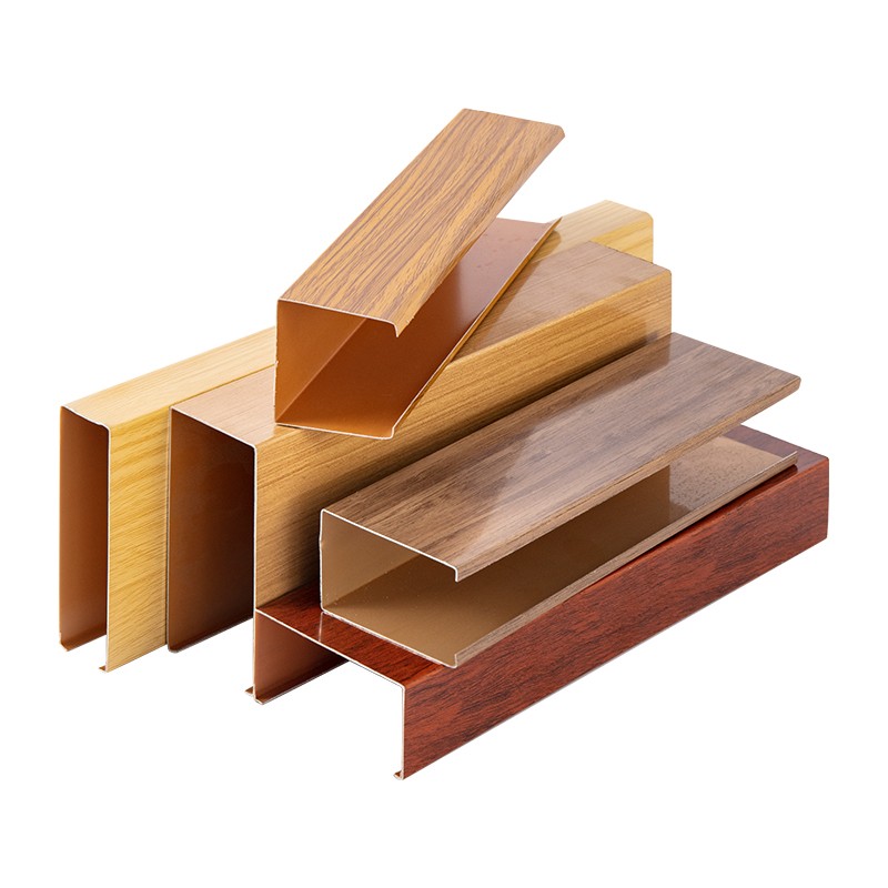 木纹铝方通吊顶办公室天s花板商铺铁方通长条装饰阳台吊顶材料自