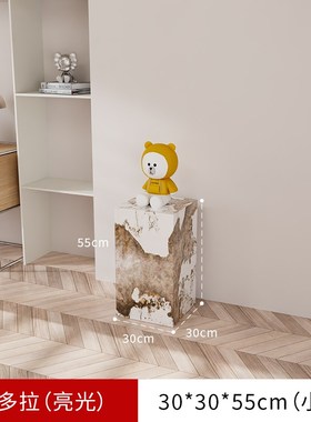 大理石摆件客厅玄关酒店会所轻奢B岩板装饰立柱雕塑花架落地式底