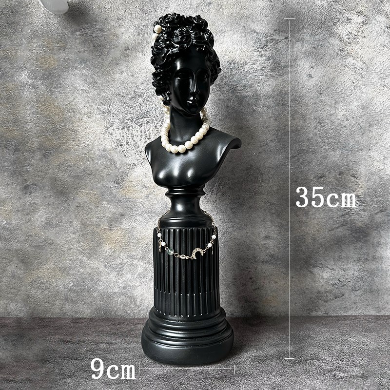 高级感首饰托盘展示盘高脚岩石盘人物雕塑饰品陈T列拍照展示架摆