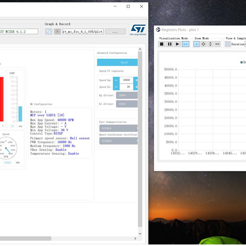 STM32G431无刷马达开发板48V20A有感无感FOC方波支持软硬件定制