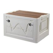 露营可折叠箱桌子多功能车载后备箱整理箱户外加厚储物透明收纳箱