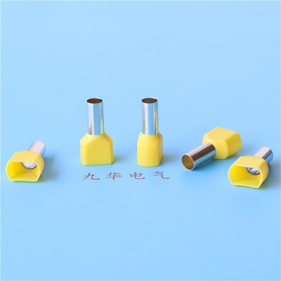 TE0512双线管形预绝缘端子TE0508欧式冷压端头针管型护套线耳线鼻