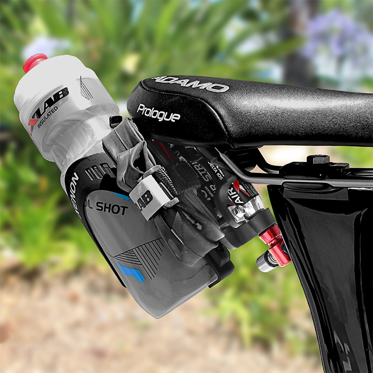 XLab 自行车水壶架连坐垫后置转接支架底O座直装式铁三车碳纤维