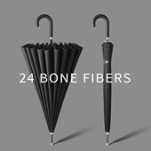 女伞超大号印LOGO杆雨伞加直24雨伞双人防水套骨加大男士