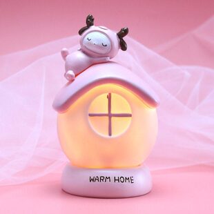 房子萌鹿家居装饰生日学生星星灯礼物少女心床头灯趴趴小夜灯