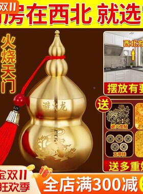 避火龙瓶子厨房j在西北角陶瓷罐摆件铜火烧天门辟壁火龙瓶装饰摆