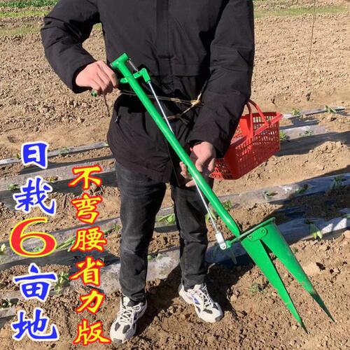 2024新款栽苗器土豆辣椒番茄西瓜栽苗神器蔬菜种植工具移苗移栽机