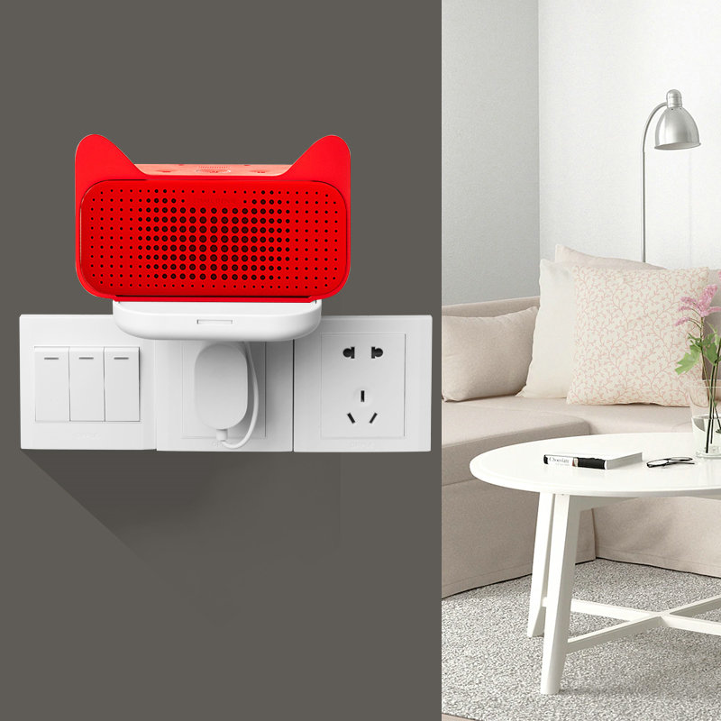 摄像头路由器插座手机充电支架免打孔排插插座置物架蓝牙音响监控