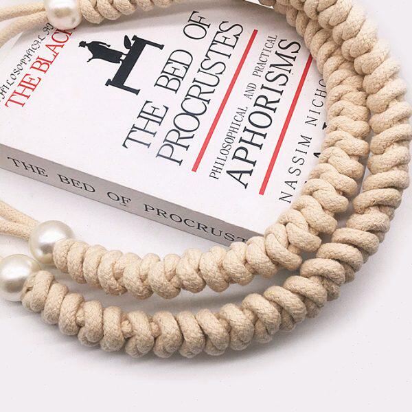 款麻花硬质扎简约绳百搭麻绳原色绳扎束绑窗帘绑带窗饰手工编织