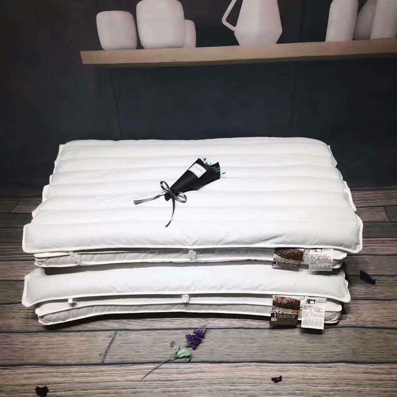 荞麦壳枕芯羽丝棉二n合一48x74子母卡扣大人全棉单人枕头不塌陷