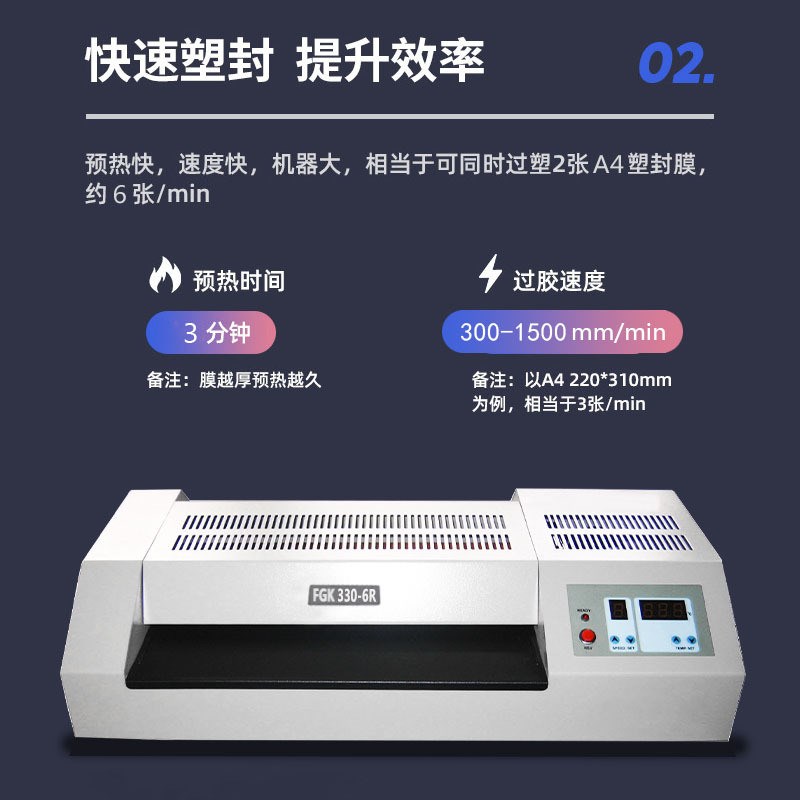 杭州五环450-6r塑封机a3/a4专业级调速 热过M加内胶机330-6r过塑