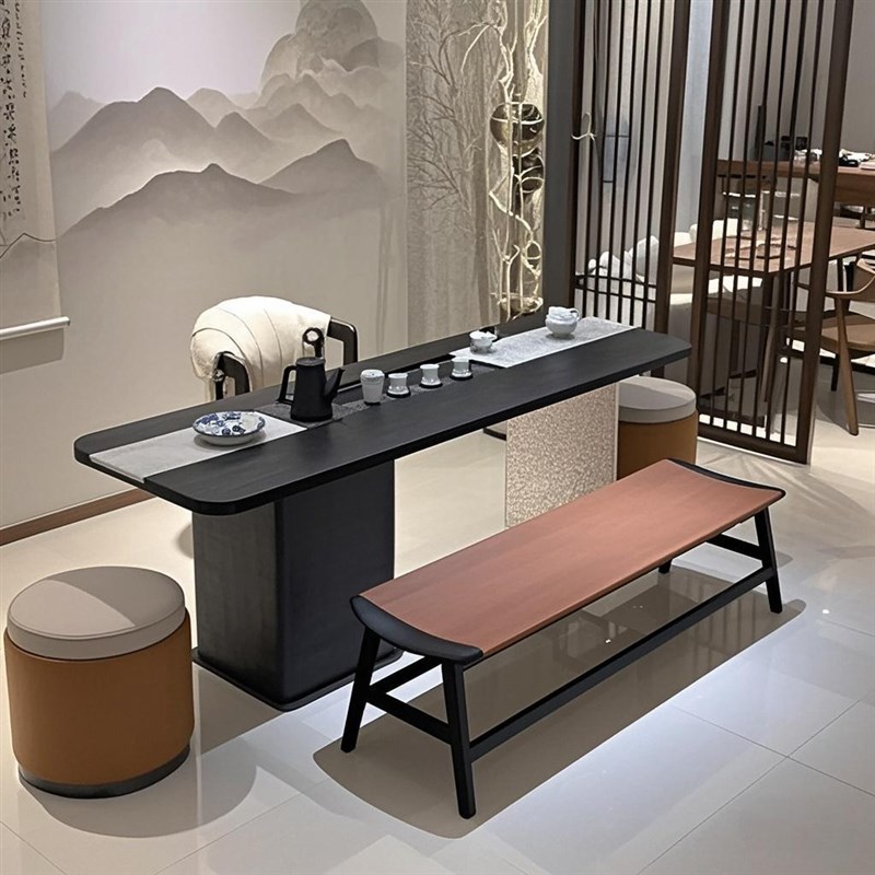新中式茶桌椅组合2025新款轻奢高级感家用现代S功夫办公室泡茶台