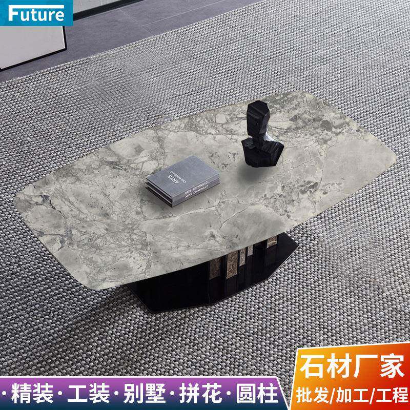 天然大理石台面餐桌子和装饰柜台面餐桌与茶几面吧台石鞋柜面石材