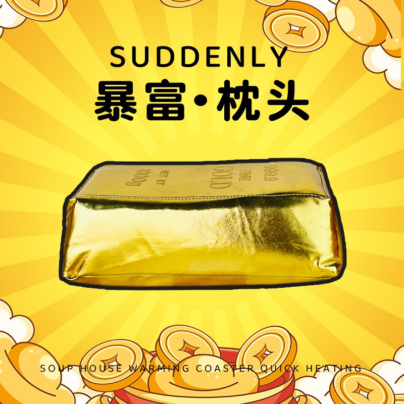 暴富抱枕男生日礼物女生男朋友闺蜜创G意稀奇古搞怪520情人节毕业