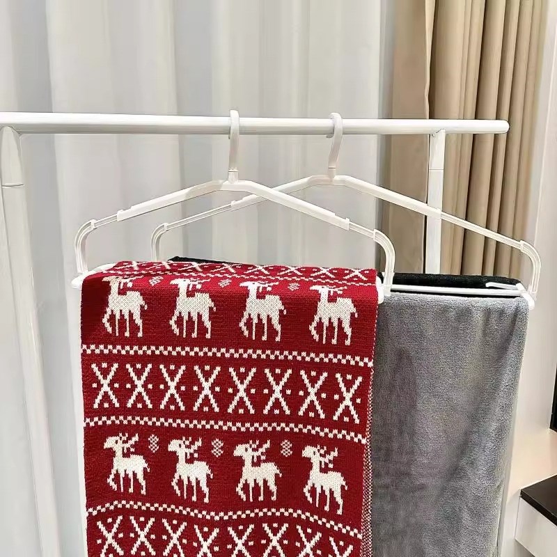 大衣架晒被子床单被套晾衣架家用挂衣可伸缩阳台晾晒X浴巾神器专