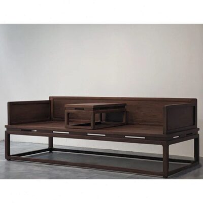 新中式罗汉榻禅意沙发组合现代中式简约实木样板房售楼处罗汉床