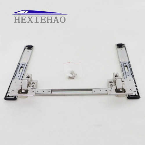 新品加厚款隐藏式平开门滑轨电视机柜门轨道滑道上翻门导轨滑轨