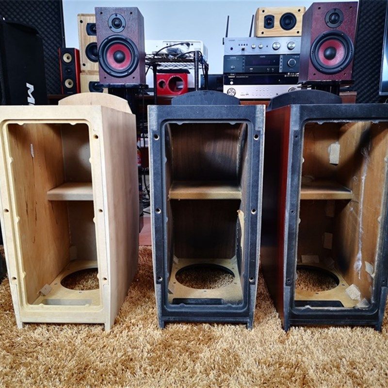 名贵双8寸低音炮箱半成品前后喇叭可做推挽炮胡桃木实木贴皮12kg