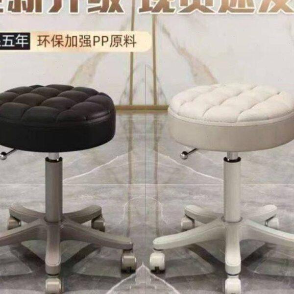 新疆包邮美容院专用旋转凳子升降大工椅滑轮美甲椅理发店家用圆椅