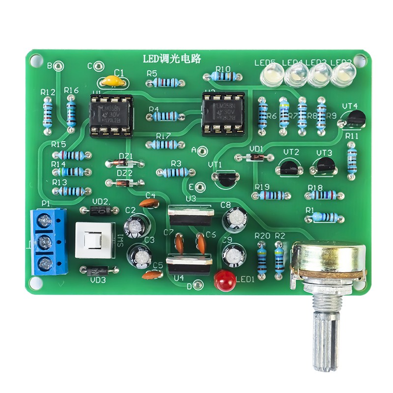 PWM LED调光灯电路安装调试套件电子DIY焊接练习电路板TJ-56-616