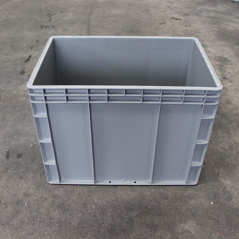 大号塑料箱子4644灰色物流箱周转筐储物框收纳大箱子带盖胶箱胶框