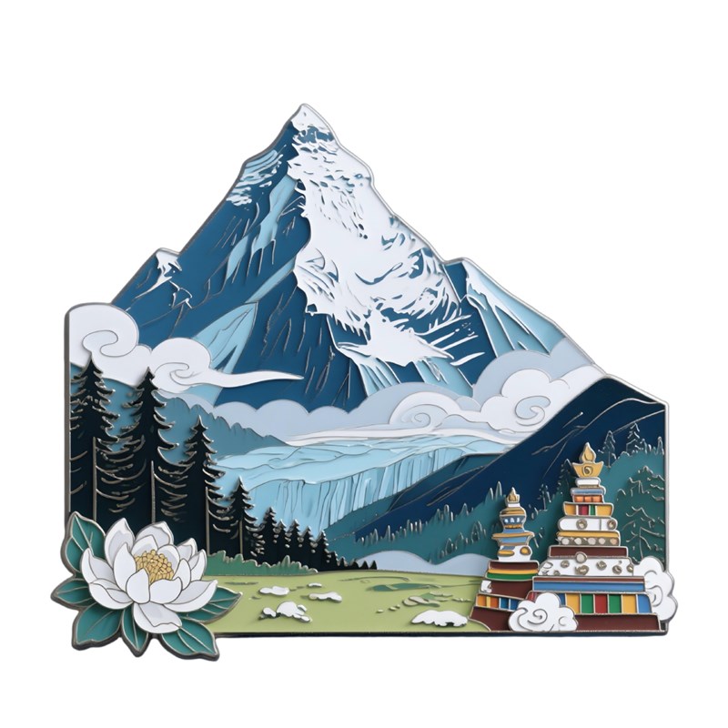 四姑娘山文创冰箱贴金属磁贴四川旅游地标雪山纪念品礼物伴手礼