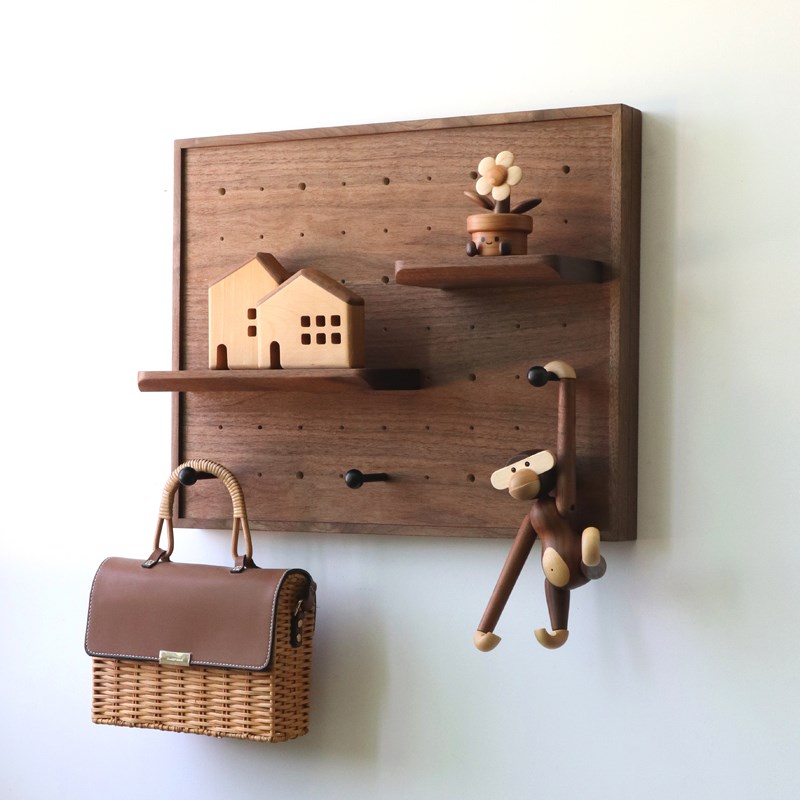 电表箱装饰画配电箱遮挡置物架玄关电闸墙上挂钩黑胡桃实木可定制