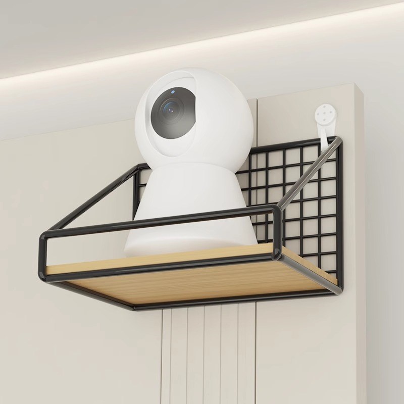 摄像头家用室外墙上室内置物架支架免打孔监控机架路由器收纳架子