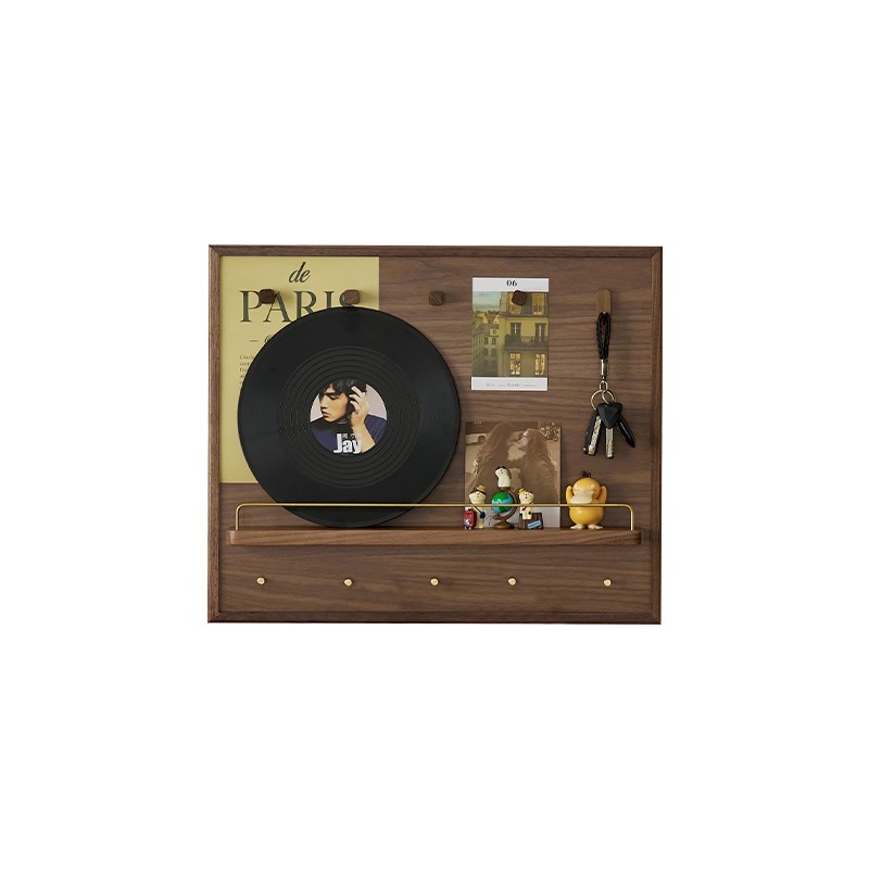 开门式电表箱盒遮挡网红实木挂画轻奢高级感置物架配电闸箱装饰画