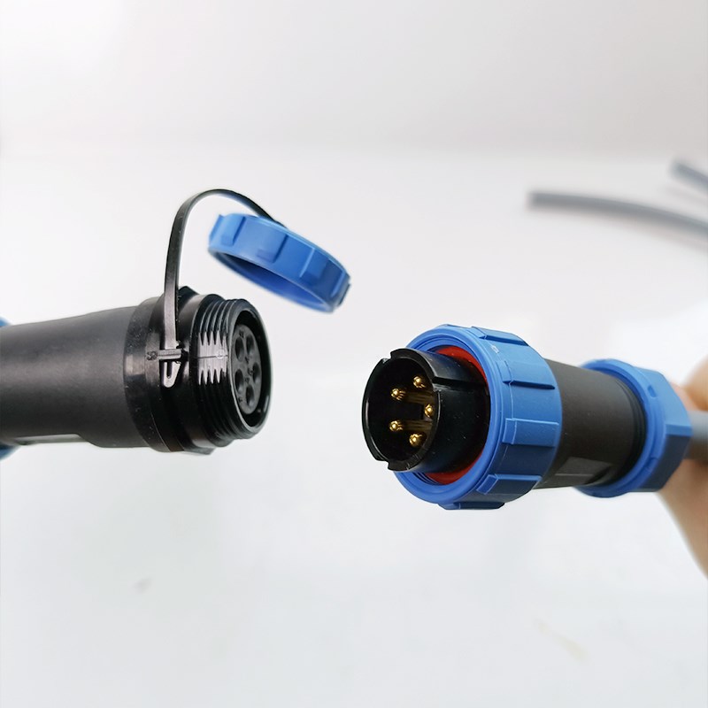 挖机抓夹木器配件5芯大小臂线接电磁阀线束航空插头电源线手柄线