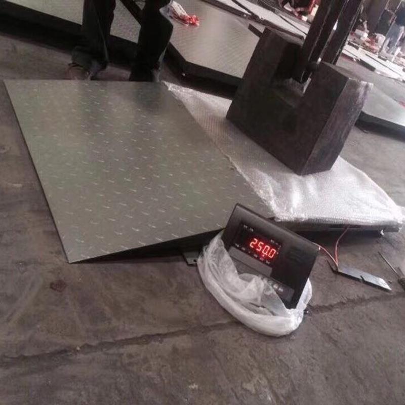耀华电子秤2吨 1-3吨加厚型电子平台秤1.5*1.5米带单斜坡地磅价格