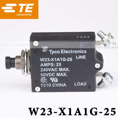 Tyco TE W23-X1A1G-25 25A 6-1393246-9 UL CSA 过载保护断路器
