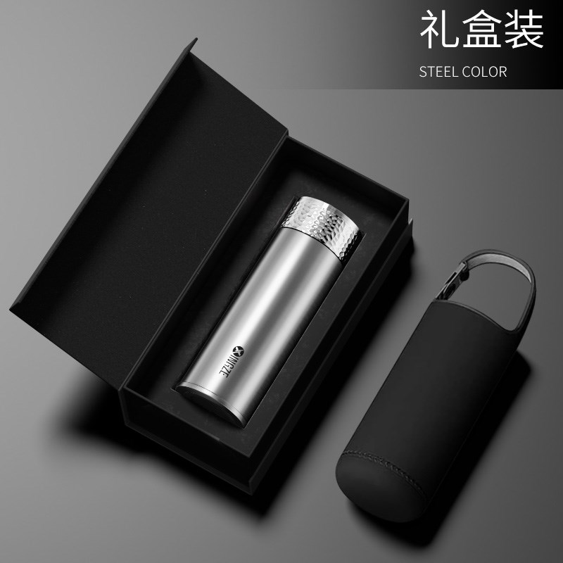2025年新款一键开盖男士高端保温杯316不锈钢茶水分X离泡茶水杯子