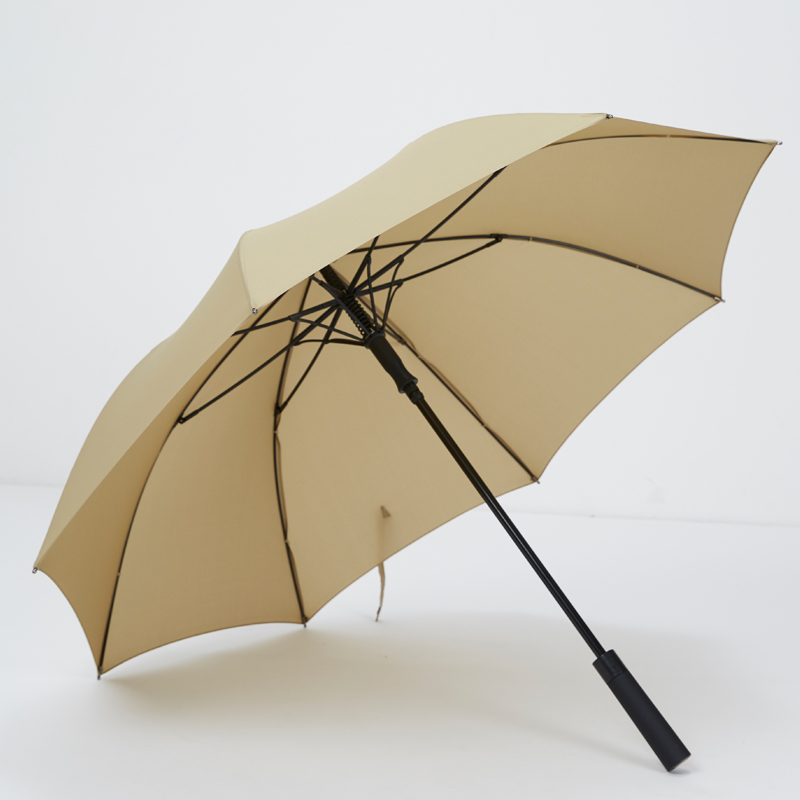德国结实耐用抗风自动长柄雨伞男士大号双人简约黑色X长杆直柄伞
