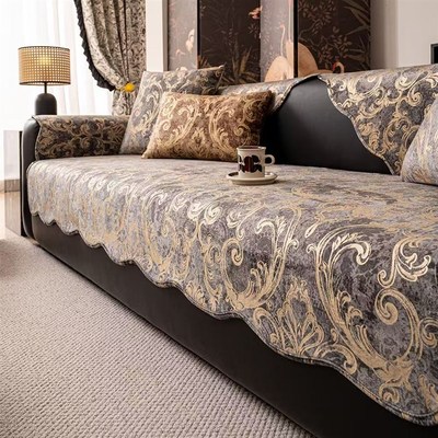 欧式沙发垫四季通用防滑轻奢高级感坐D垫2025新款客厅真皮沙发套