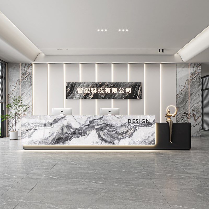 公司酒店前台售楼部物业办公接待台烤漆美容院收S银台培训机构吧